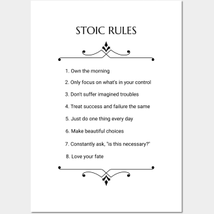 Stoic Rules Posters and Art